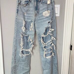 Aeropostale Light Blue Distressed Ripped Jeans